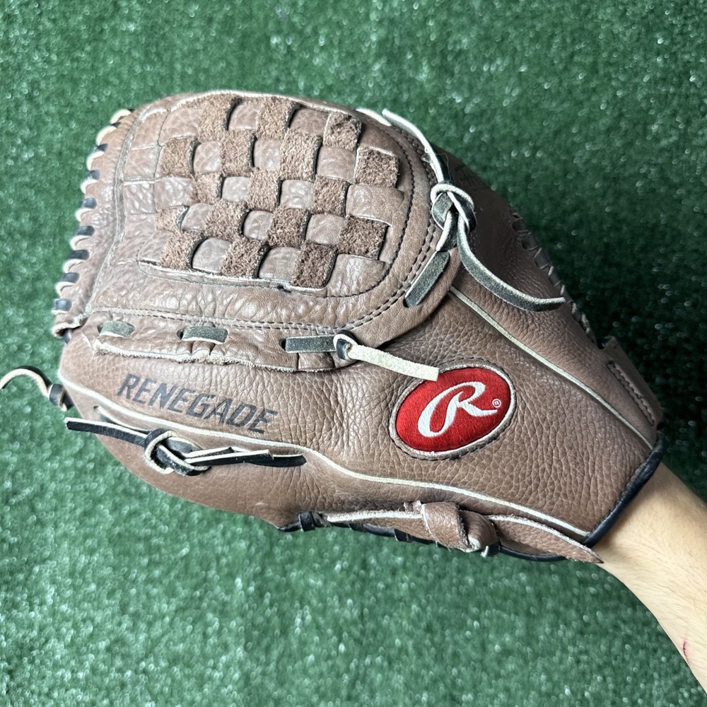 Rawlings Renegade RS130 13" Brown Leather Baseball/Softball Glove Left Throw